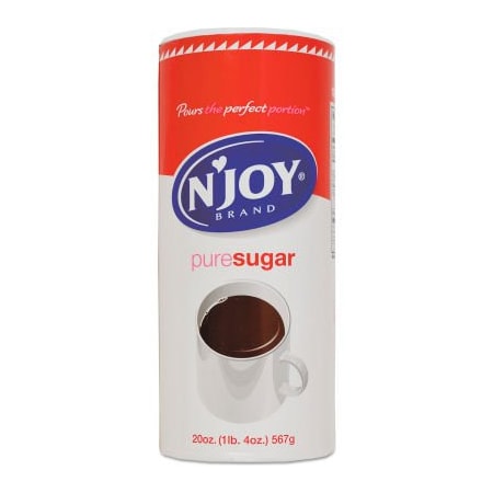 United Stationers Supply N'Joy Pure Sugar Cane Sugar, 20 oz Canister NJO 90585